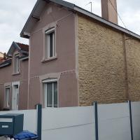 Réfection d'une facade en pierre et joints a la chaux